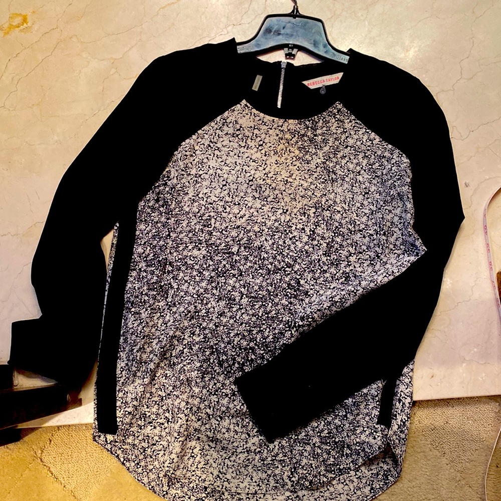 Rebecca Taylor silk blouse with zipper back